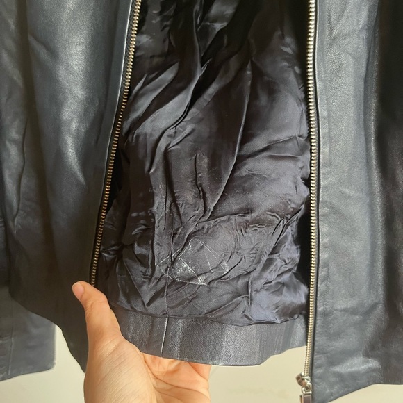Massimo Dutti 100% Leather Zip-up Jacket - Picture 12 of 13